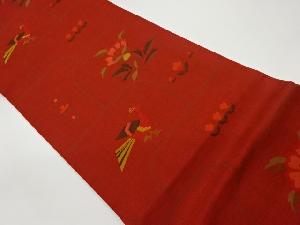 抽象花鳥模様織出し洒落袋帯